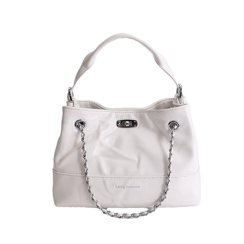 High-end One-shoulder Bag Women s Retro Chain Commuting Cross-body Large-capacity All-matching Bucket 25x9x18