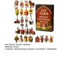 2025 Farm Advent Calendar 24 Days Christmas Countdown with 2D Acrylic Farm Animal Barn Ornaments Xmas Tree Hanging Decoration Set Holiday Gift