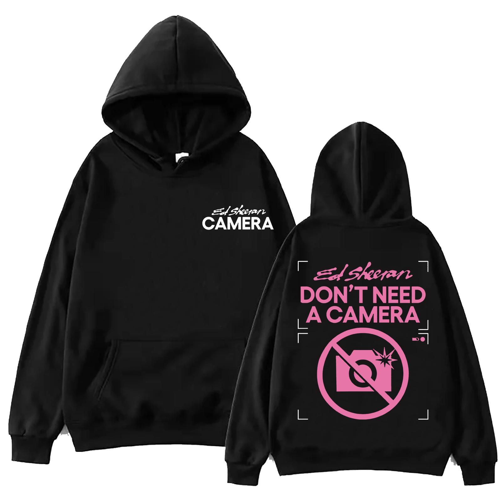 

Ed Sheeran Album Play Camera Hoodie Men Women Harajuku Pullover Tops Sweatshirt Gift S