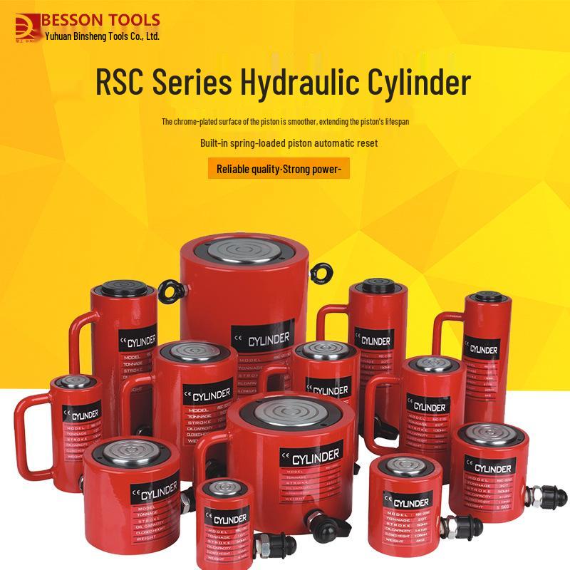Ultra-thin Hydraulic Jack with Split Cylinder: Short, Long, or Extended Types – 10T, 20T, 30T, 50T, 100T, 200T