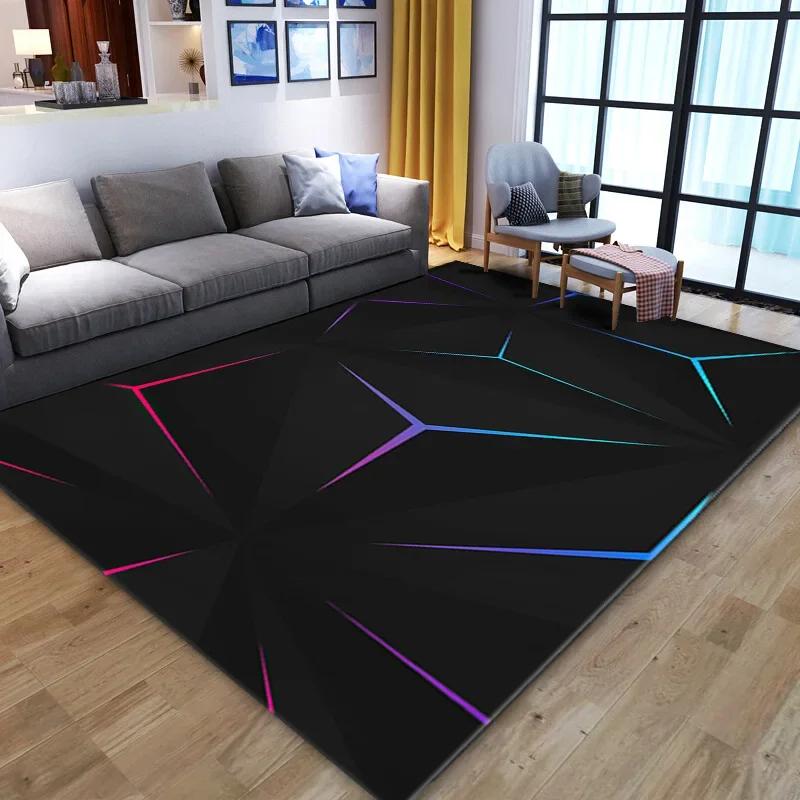 3D Vortex Illusion Teppich für Wohnzimmer Heimdekorationen Sofatisch Große Flächenteppiche Spielzimmer Rutschfeste Bodenmatte Alfombra