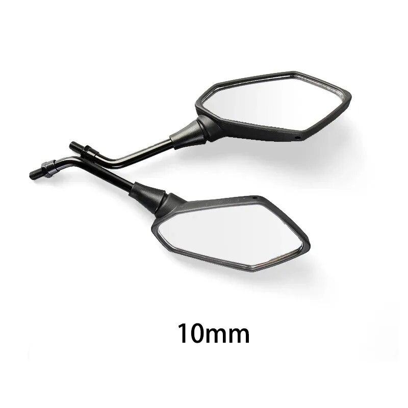 2Pcs/Pair 8mm 10mm Motorcycle Mirror Scooter E-Bike Rearview Mirrors Electromobile Back Side Convex Mirror