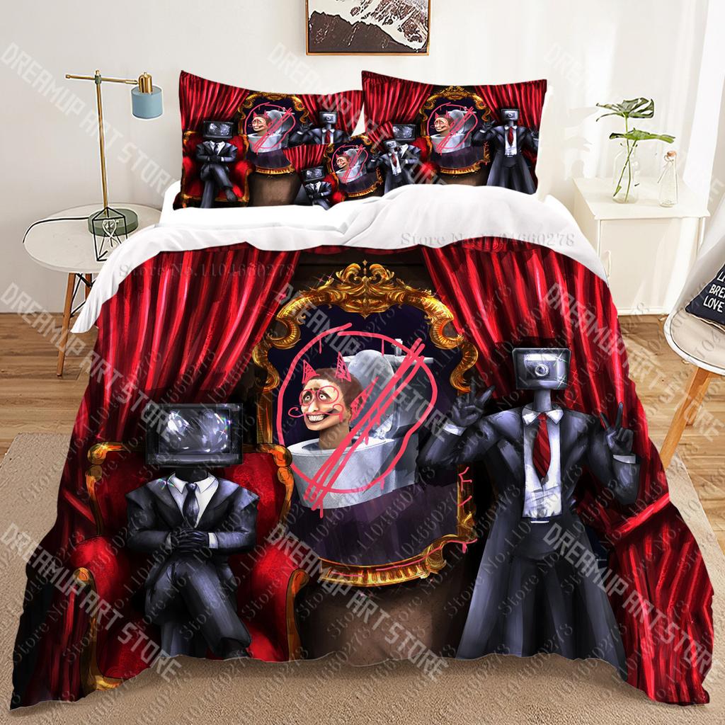 Skibidi Toilet Arale 3D Bedding Sets Print Duvet Cover Adults/ Children Bed Comforter Birthday Gift Dropshipping