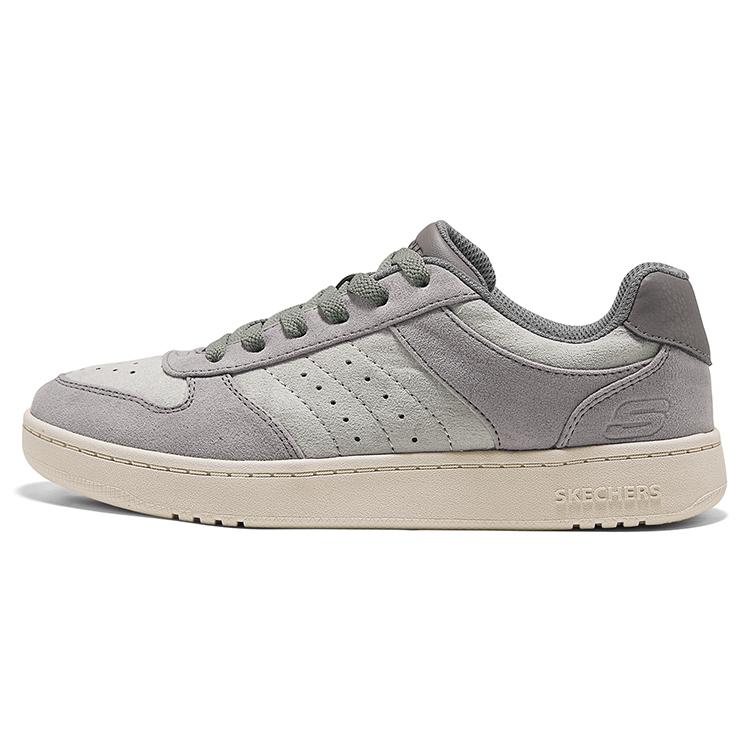 Skechers Детские Ретро Тренд Удобные Универсальные Повседневные Для улицы На шнуровке Скользкие Устойчивые Прочные Низкие Детские Кеды для скейтбординга Детские кроссовки 418024L-TPE 38
