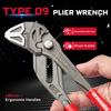 Geinxurn Heavy Duty 7-Inch Water Pump Pliers w/ Quick Button, 15-Position, 1.5" Capacity, CR-V Steel Parallel Jaws