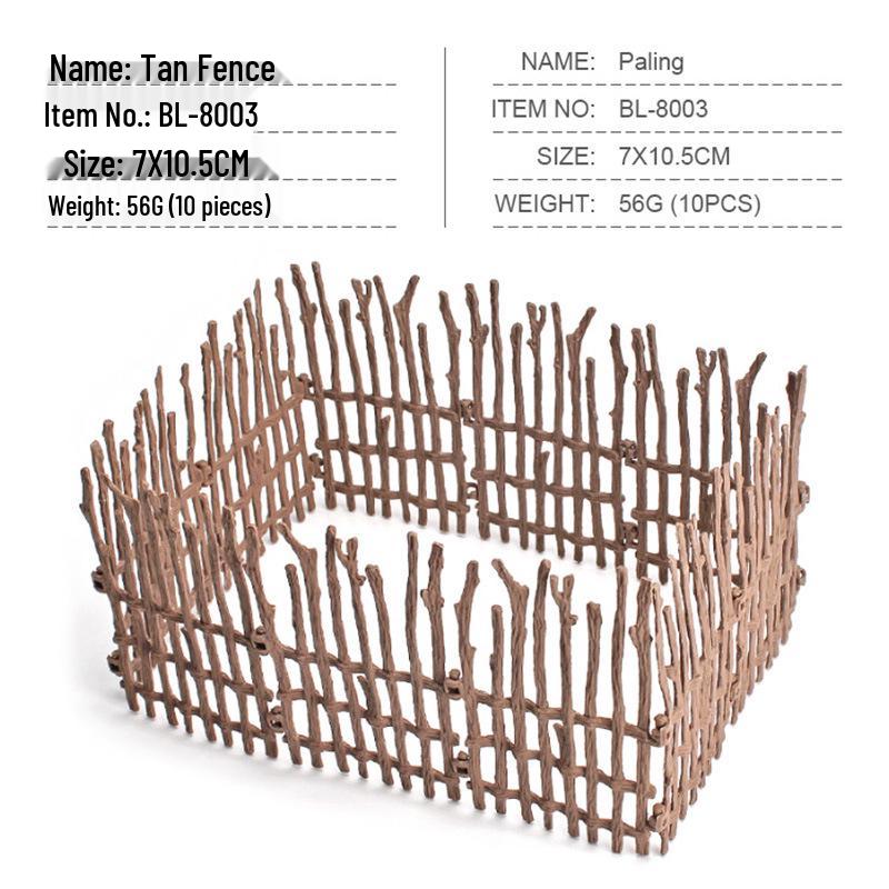 Cross-border Ranch Animal Farm Model Picket Fence Scene Decoration Ornaments