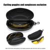 Portable Eva Glasses Case With Carabiner Hook Black Sunglasses Hard Case Zipper Eyeglasses Protector Box Holder