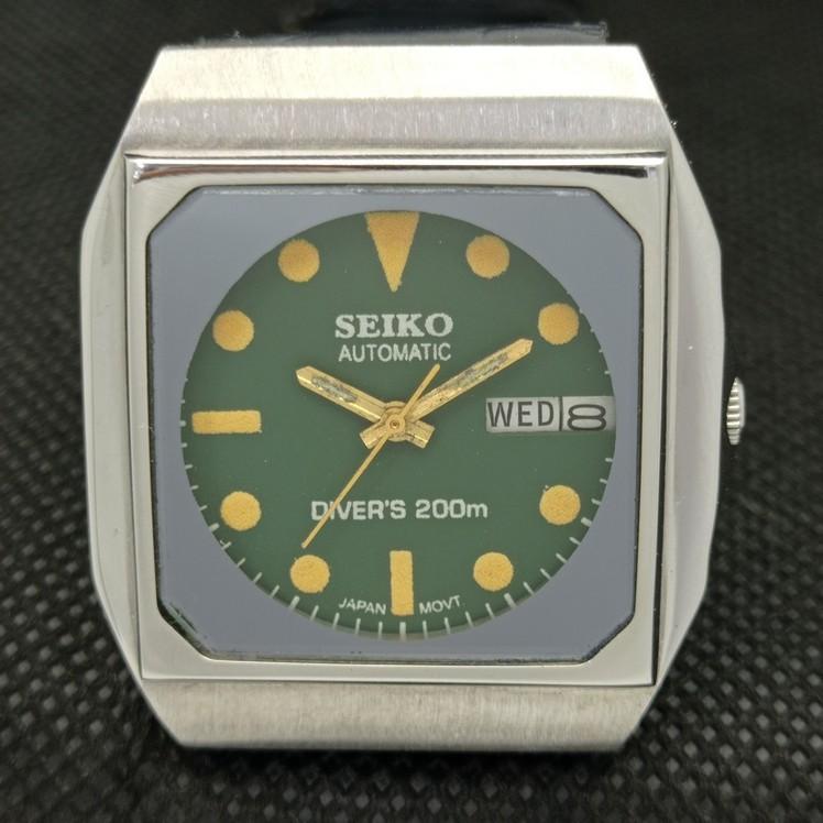 JAPAN-MADE SEIKO MENS AUTOMATIC GREEN DIAL WATCH a417060-2