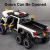 1:24 Scale Raptor F150 Car Model Toy Metal Diecast Doors Opened Camping RV Light Sound Miniature Vehicle Kids Birthday Gift