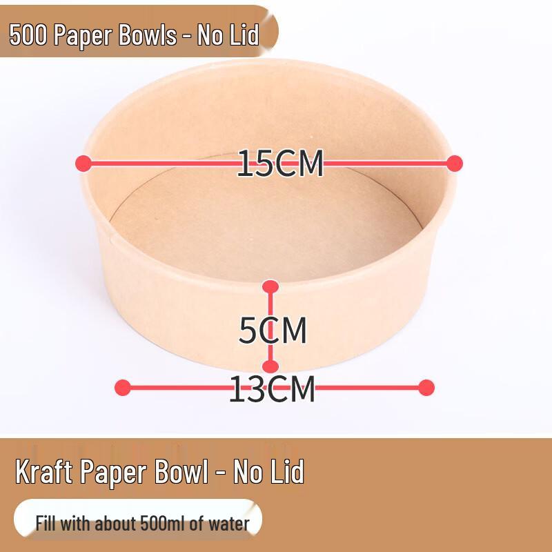 Disposable Kraft Paper Food Bowls
