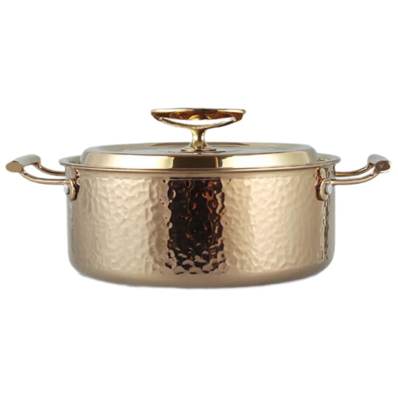 304 Stainless Steel Three-Layer Hammered Pot