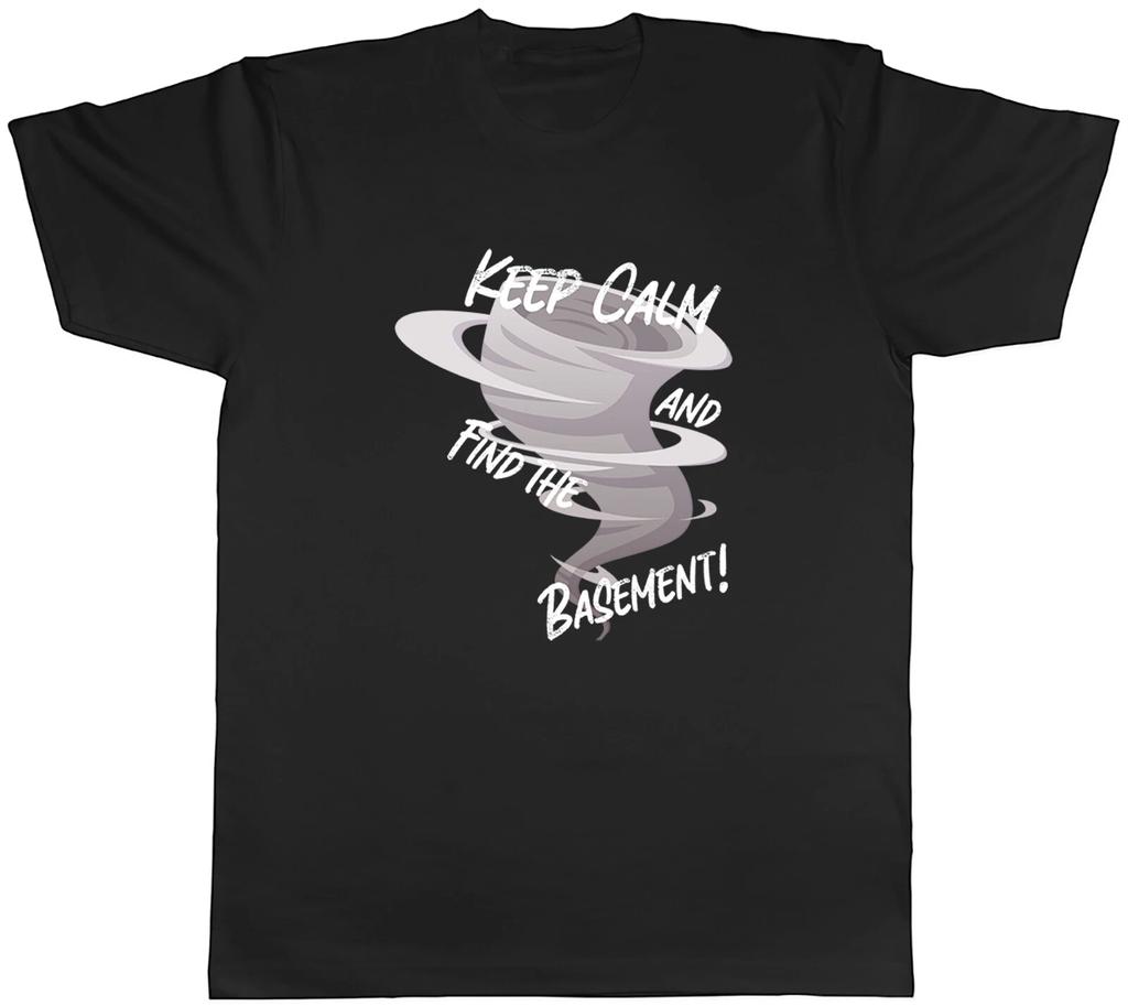 Bleib ruhig Tornado Herren T-Shirt Finde den Keller T-Shirt Geschenk