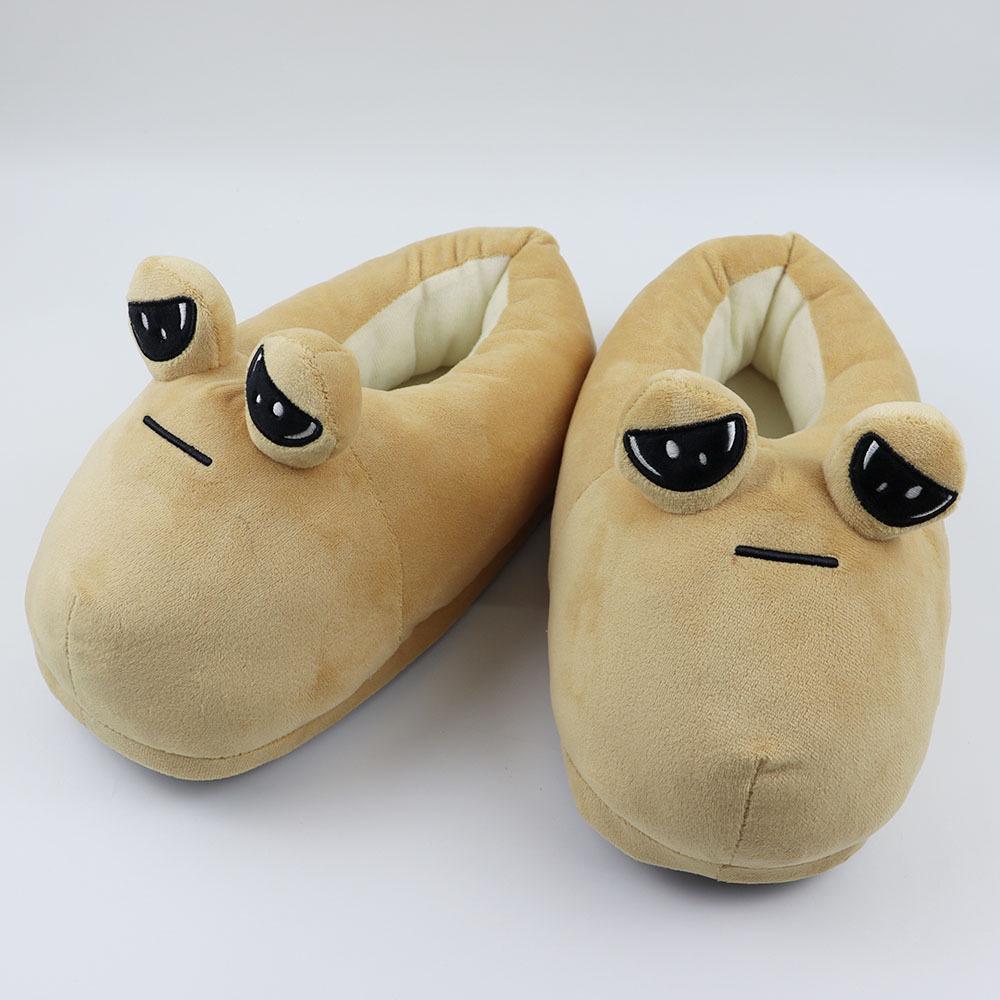 Popular My Pet Alien Snail & Dazed Siamese Cat Plush Home Slippers