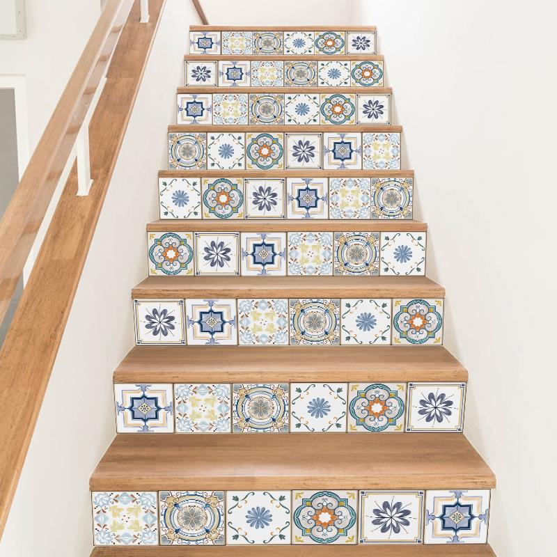 Stair Decoration Sticker Waterproof Pvc Self-Adhesive Stair Sticker No Residual Glue Wall Sticker