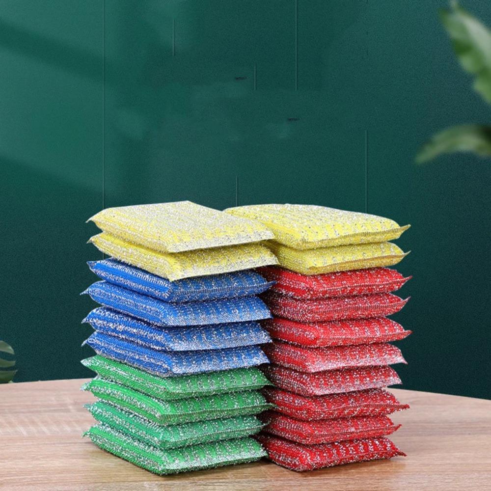 5/10Pcs Double Side Dishwashing Sponge Non Scratch Scouring Sponge Pan Pot Wash Sponges Home Kitchen Thickened Dish Cleaning Sponge Rags