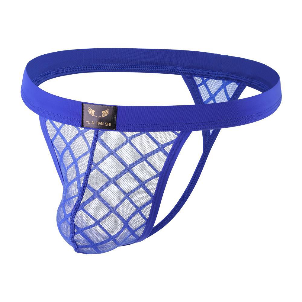 Men's Fashionable Breathable Mid-Waist Mesh Thong Underwear