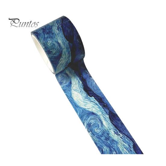 Artistic Washi Tape Tape, Oil Painting Decorative Masking Artist Patterns Adhesive Creative Journaling for DIY Crafts, Junk Journal, Gift Wrapping,