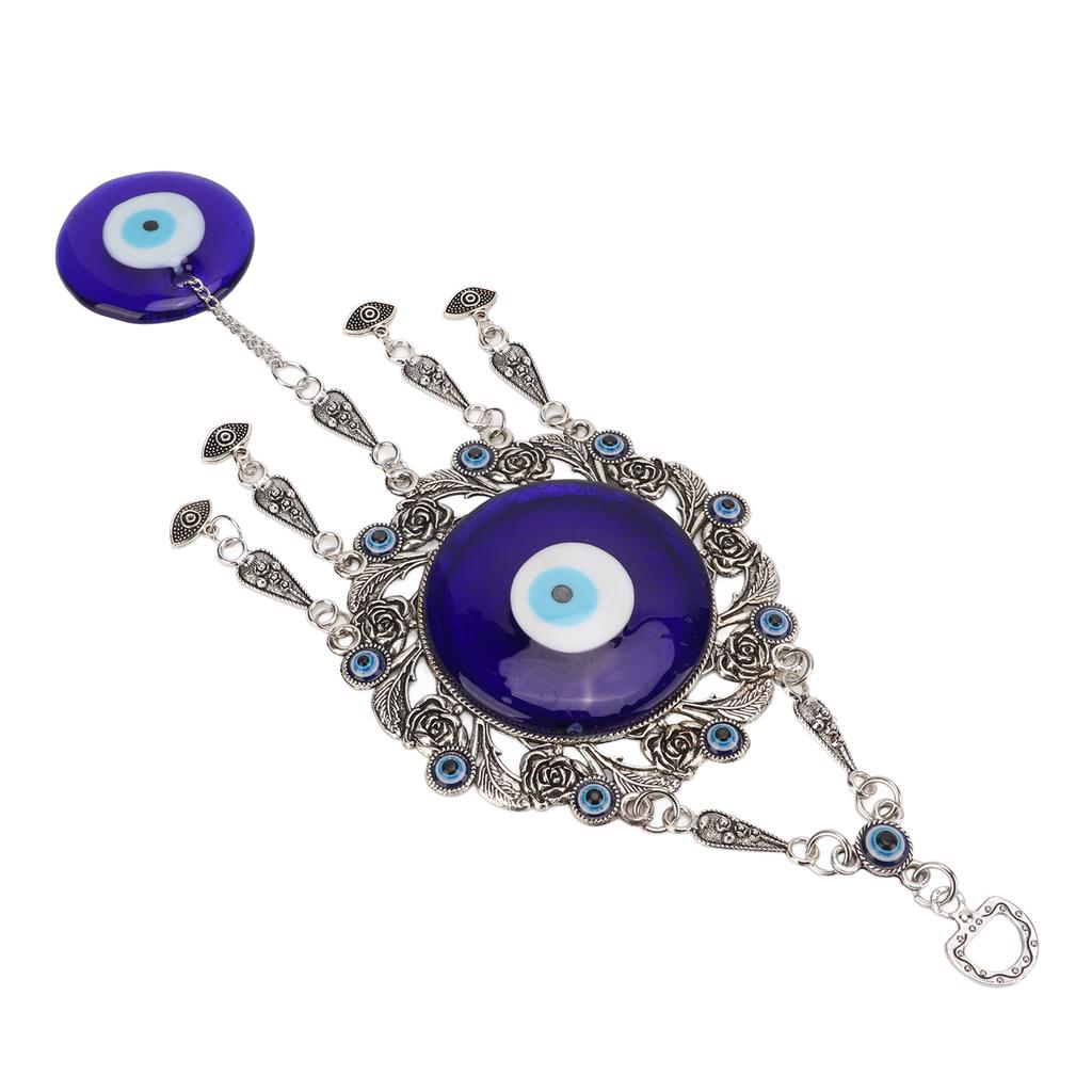 Blue Eye Wall Hanging Ornament Unique Pendant Hollow Flowers Turkish Lucky Wall Ornament for Home OfficeEyes