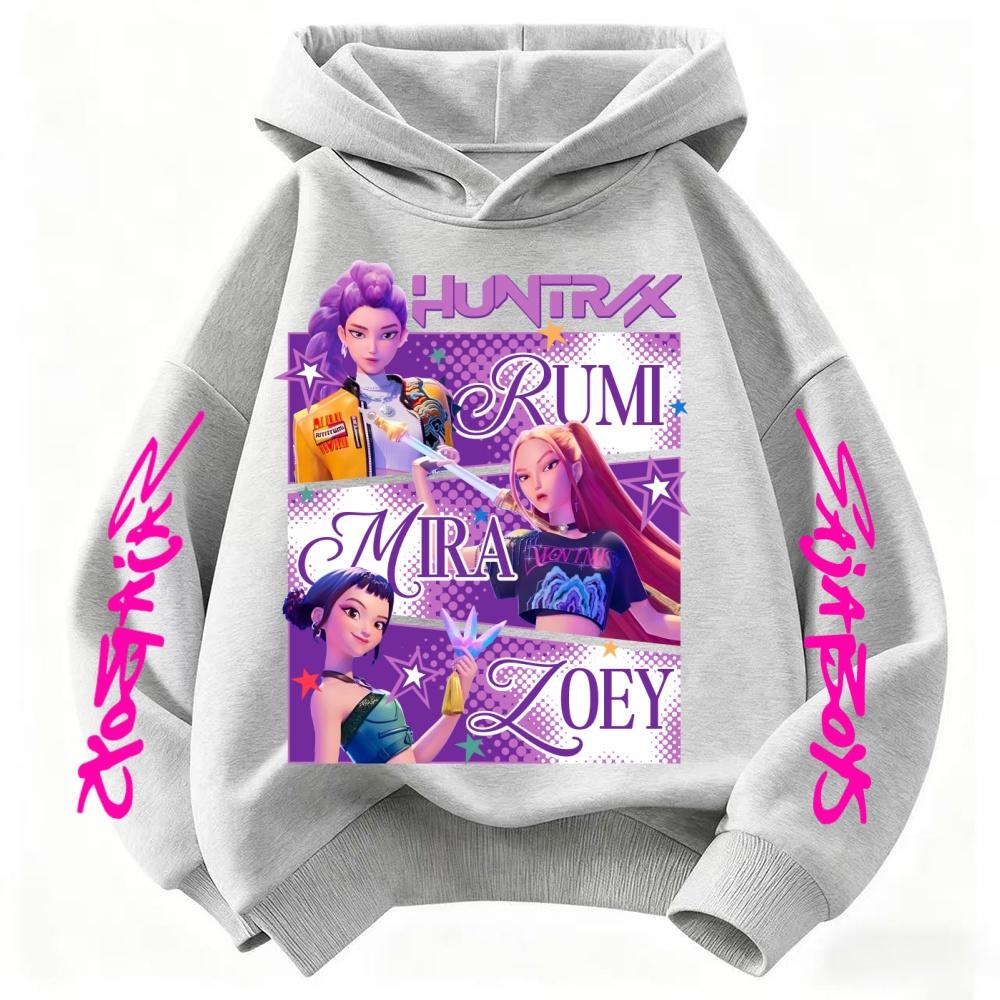 KPop Demon Hunters Hoodie Kids Clothes Princess Girls Clothing Fashion Boys Clothes Spring Autumn Sweatshirt Child Tops