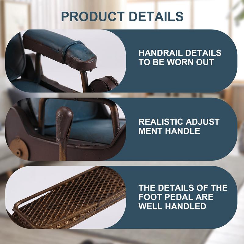 Iron Model Decorations Creative Crafts Barber Chair Micro-Metal Decoration Creative Home Furnishings Tinplate
