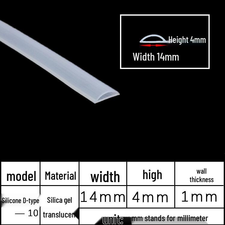 D-Shaped Silicone Sealing Strip: High-Temperature, Water-Retaining, Self-Adhesive, Anti-Collision, Shock-Absorbing for Doors & Windows