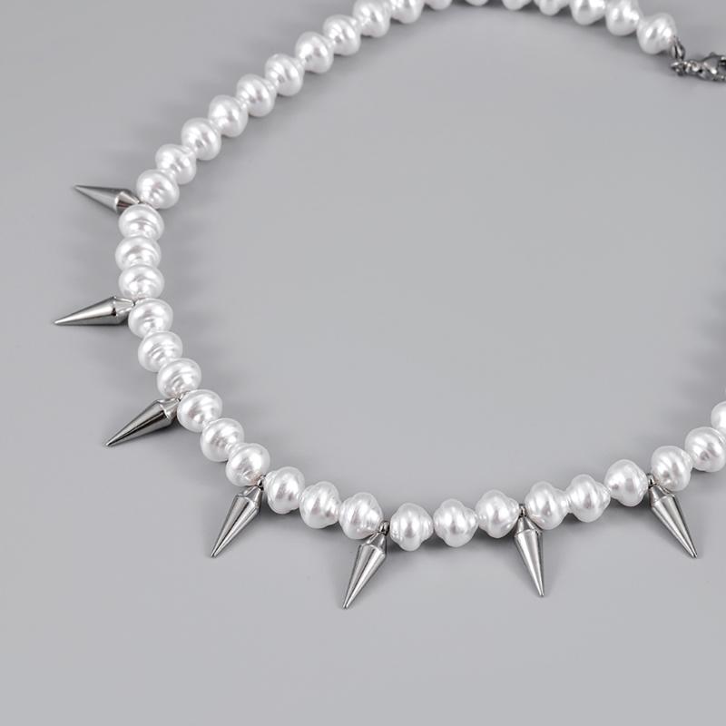 Delicate Necklace with Adjustable Chain Stylish Pendant Necklace Jewelry Adjustable Clavicular Chain Pearls Neckchains