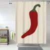 I'M Hot" Chilli Art Print Funny Shower Curtain - Cute Bath Decor & Christmas Gift Idea
