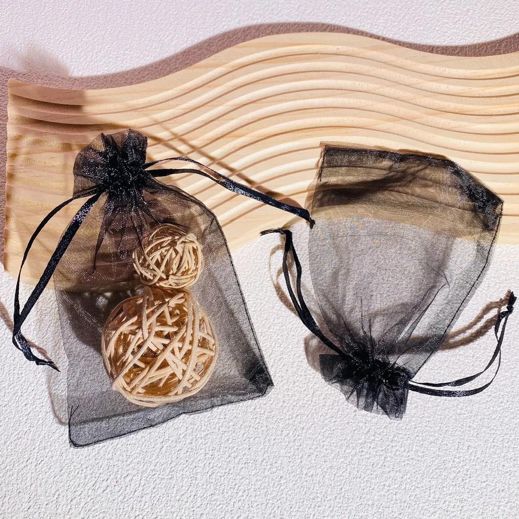 100 Farbige Transparente Garnbeutel Schmuck Süßigkeiten Geschenk Kosmetik Probeverpackungsbeutel Mehrere Größen Einfarbig Bündeltaschen