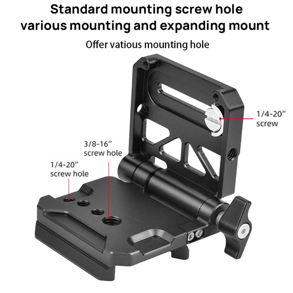 Aluminum Alloy Quick Release L Plate Folding Horizontal Vertical Shooting Board L-Shaped QR Baseplate for DJI Ronin SC2