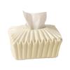 Ceramic Tissue Box Geometric Fold Superimposition Desktop Storage Container Paper Towel Holder Tissue Holder Home Decoraction