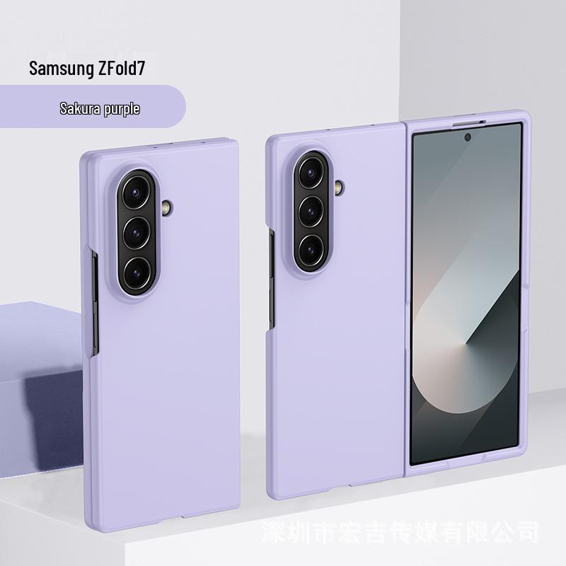 

Матовый защитный чехол для Samsung Z Fold7/Z Fold6/5: Простой, приятный для кожи, однотонный складной чехол для телефона-раскладушки. Z Flip6 (Vertical Fold)