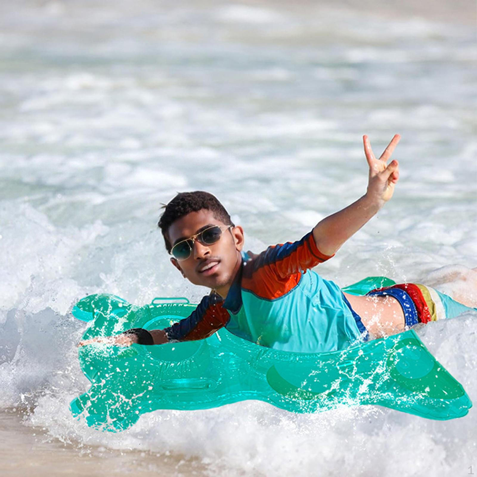 

Inflatable Gummy Bear Pool Float Fun Toy, Kids Surfboard for Party, Beach зелёный