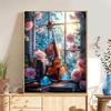5d DIY Diamond Painting Cross Stitch Violin Rose Diamond Embroidery Mosaic Flower Full Round Drill Home Decor