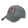 Stewart Dress Scottish Tartan Baseball Caps Fashion Denim Fabric Hats Outdoor Casquette Sports Baseball Cowboy Hat for Unisex Women