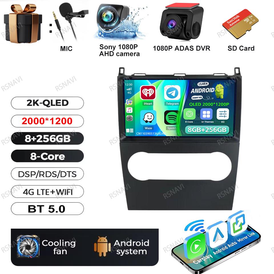 Android 16 Video Player For Mercedes Benz B200 A B Class W169 A160 A180 A200 A220 2009-2012 Multimedia Car Radio Carplay GPS BT