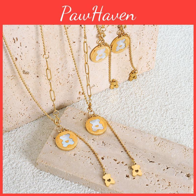 Unique And Charming Cartoon Bear Pendant Necklace Perfect For Women