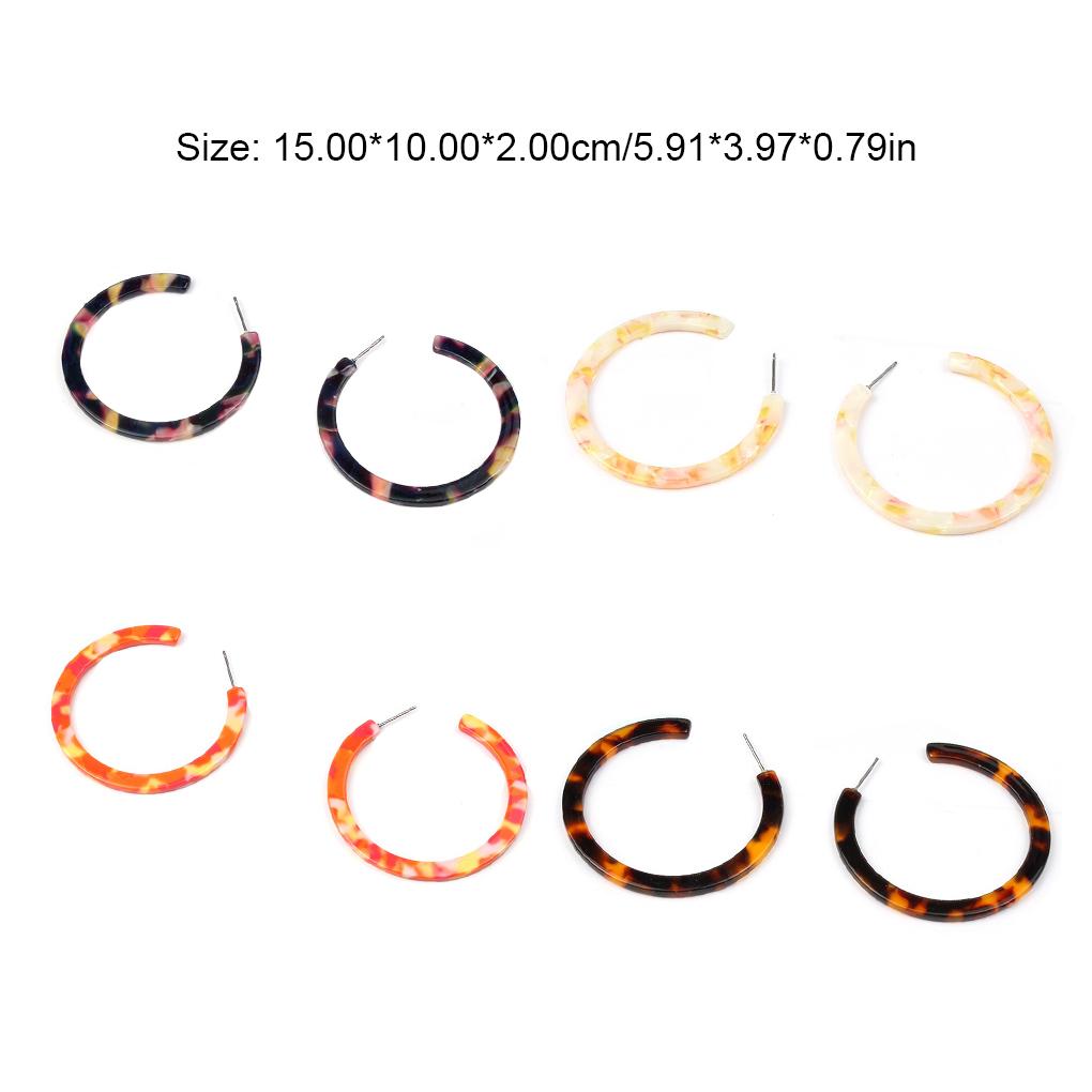 Drop Earrings Smooth Circle Popular Accessories Acrylic Statement Earring Anniversary Gift Daily Wear Ear Hook Summer Beach Use