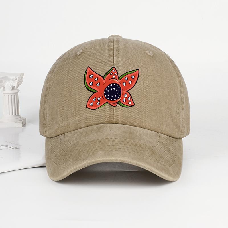 

FantasyColored Floral Print Washed Baseball Cap Soft Comfortable Lightweight Breathable Playful Colorful FashionForward U