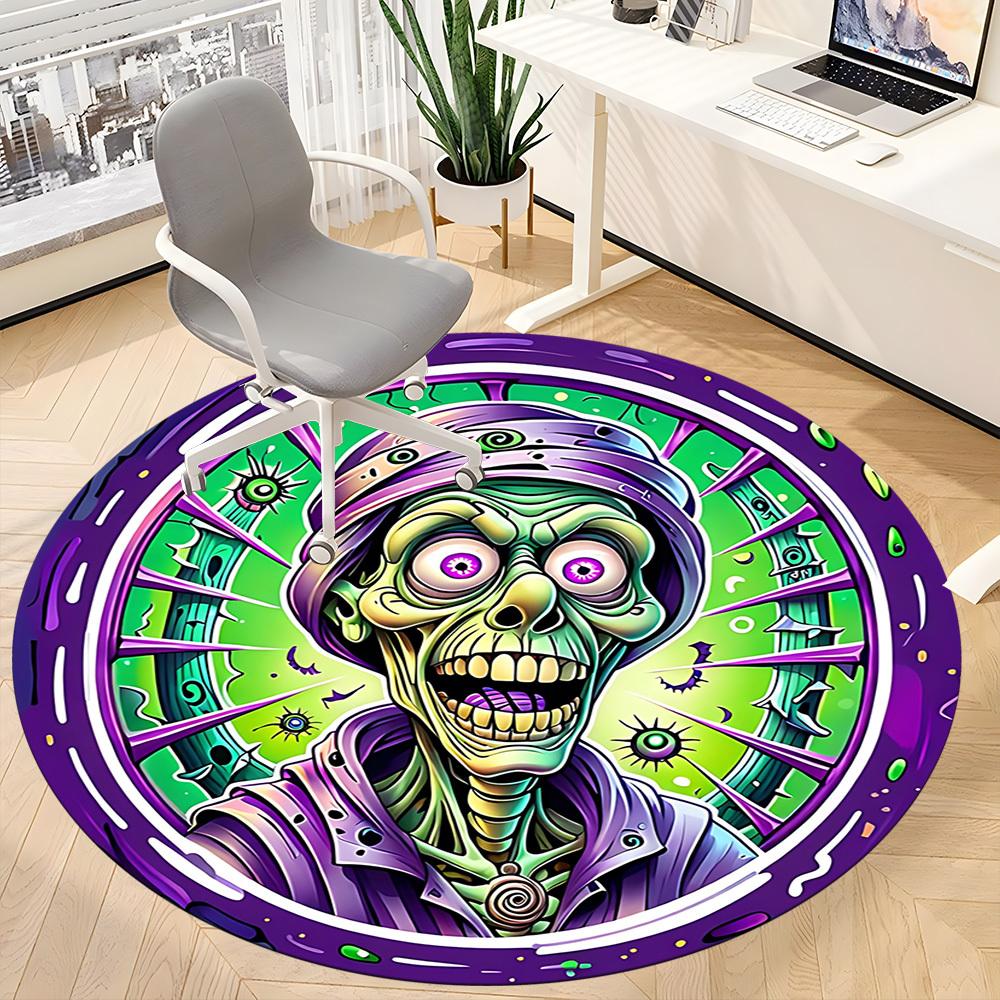 1 Stück Zombie-Kunstwerk Stuhl Teppich für Büro, Rutschfest, Weich und Langlebig Freizeit Teppich, Perfekt für Büro, Wohnzimmer yy251103154
