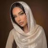 Lightweight Women’s Headscarf Sheer Lace Trim Shawl Soft Sheer Veil  Modest Fashion