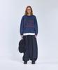 STANDARDERROR 87-Stan191 Art Lettering Oversized Jacquard Knit Navy