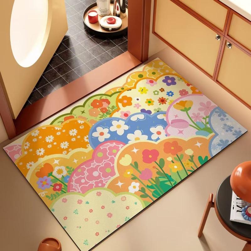 Tappetino assorbente in terra di diatomee per bagno, tappetino per porta del WC, tappetino per pavimento del WC, tappeto per WC