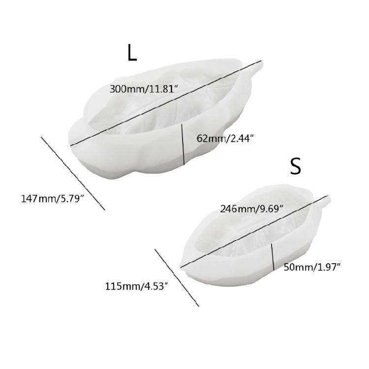 Leaf Shaped Jewelry Dish Molds Silicone Material for Epoxy Resin Casting Tray