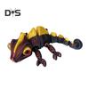 3D Tištěná Figurka Chameleona Pohyblivé Oči Mini Figurka Ještěrky Kloubový Model Zvířete Hračka Domácí Kancelář Police na Knihy Stolní Dekorace Ornament
