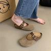 Baotou Half Slippers, Spring New Mori Retro Boken Shoes, Casual Flat Boken Shoes