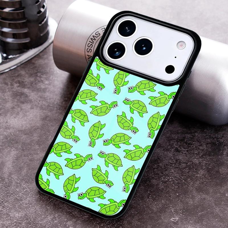 Cute Cartoon Turtles Phone Case For iPhone 17 16 15 14 13 12 11 Pro Max Plus 17Air Soft Silicone Cover