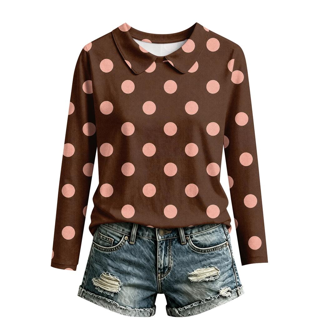 Top Casual da Donna a Manica Lunga con Scollo 2026 - Moda per l'Uso Quotidiano