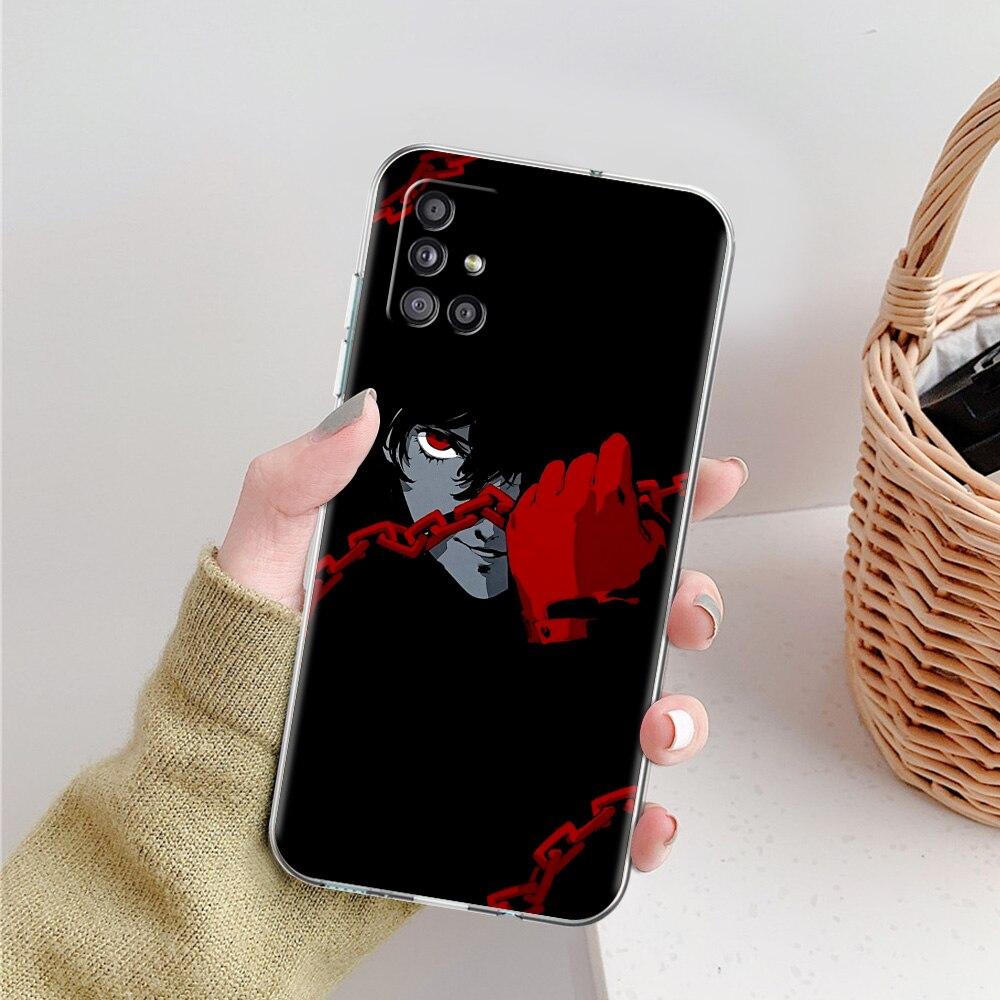 Persona 5 P5 Joker Phone Case For Samsung Galaxy A51 A71 A21S A12 A11 A31 A41 A52 A32 5G A72 A01 A50 A70 Silicone Clear Cover