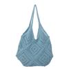 Korean version of fashion hollow knitted bag women's large-capacity seaside vacation shoulder bag versatile woven tote bag