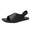 Men'S Summer Outdoor Slippers  Fashionable Simple Sandals Open Toe Anti-Slip Wear-Resistant Flat Beach Shoes
